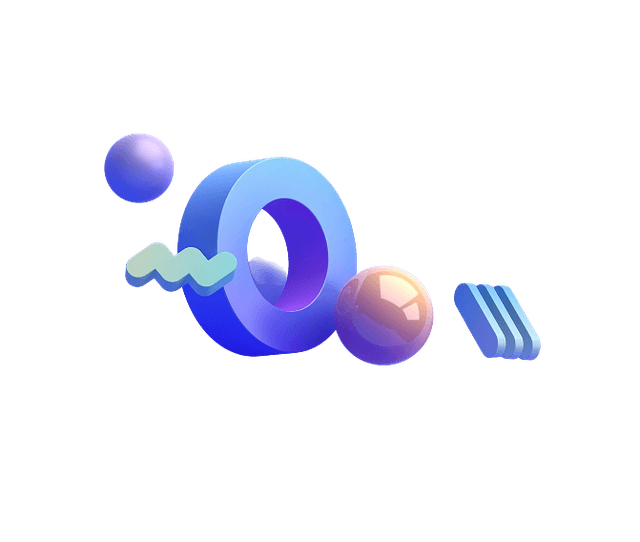 Left abstract 3D render